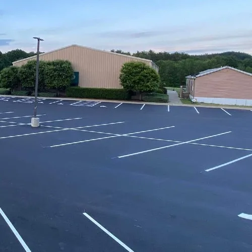 Asphalt parking area